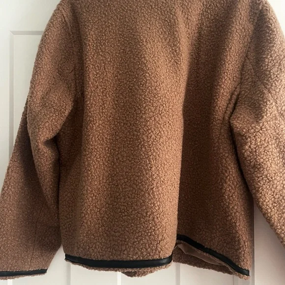 J. Crew Tan Jacket with Black Accents - Picture 2 of 4
